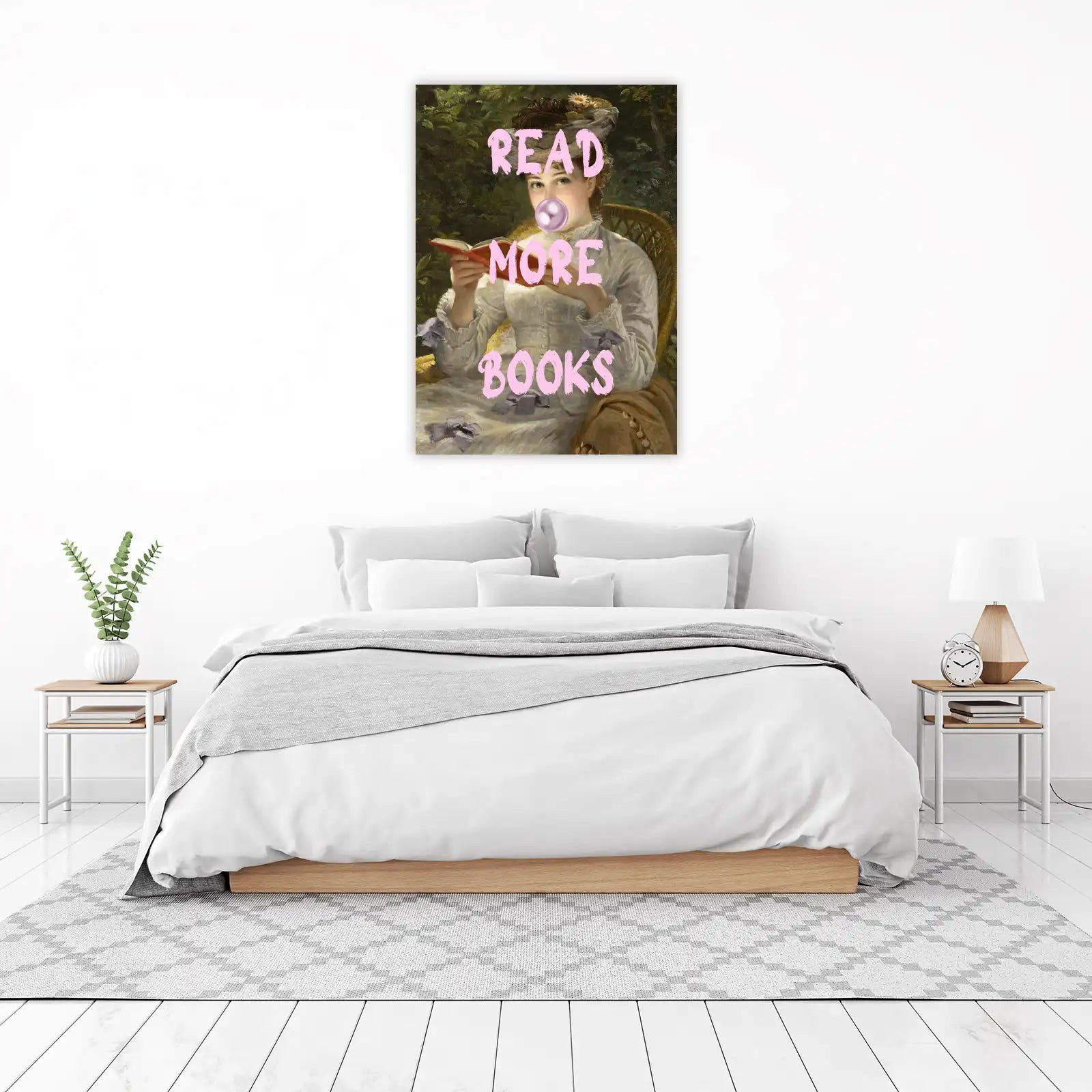 Victorian Reader "Read More Books" Wall Art