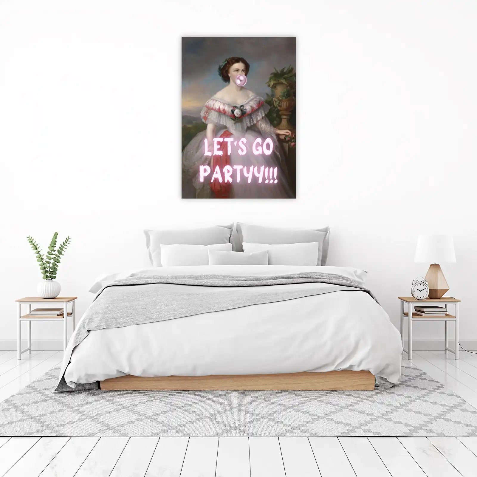 Victorian Lady Bubblegum Pop Art Wall Art