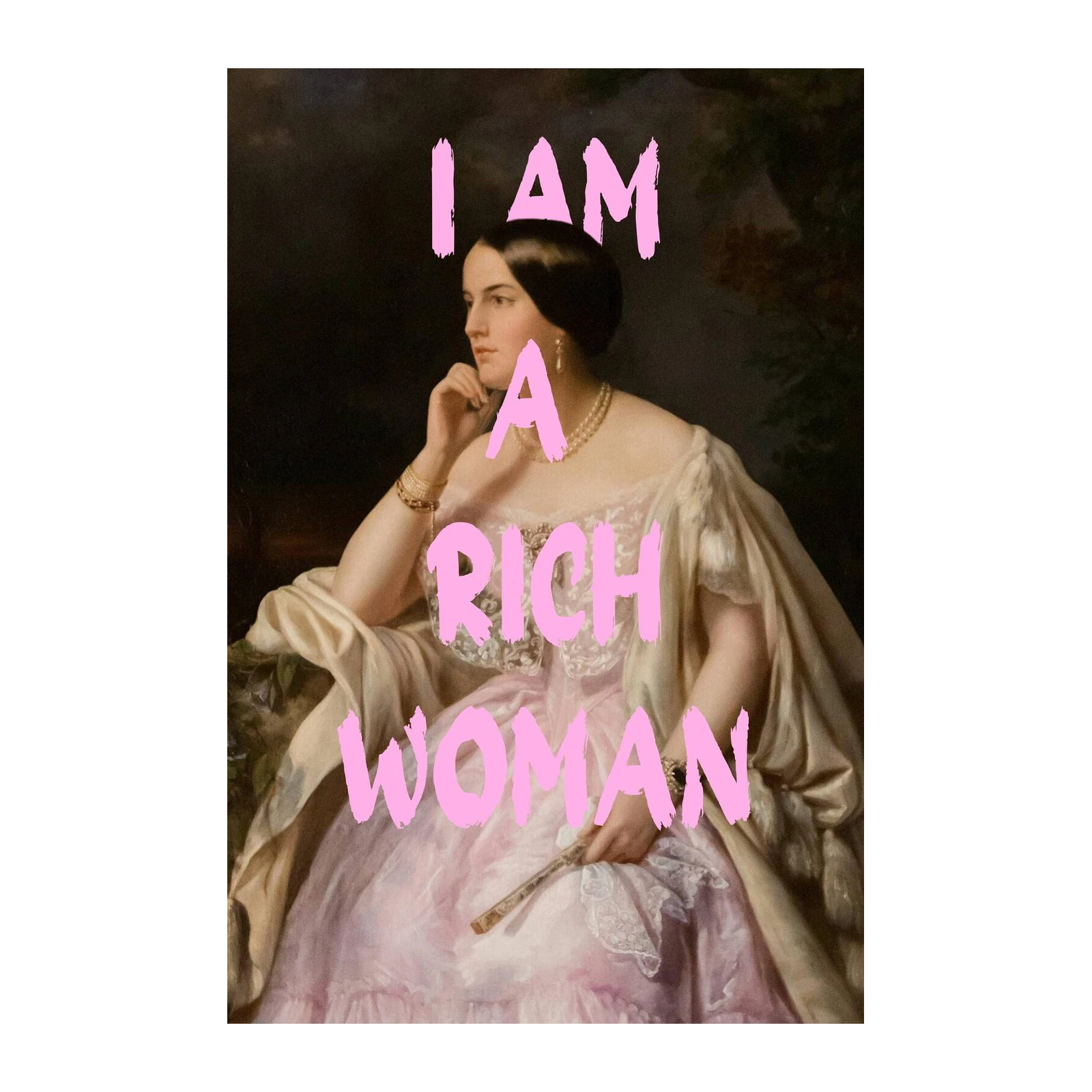 Empowerment Statement "I AM A RICH WOMAN" Wall Art