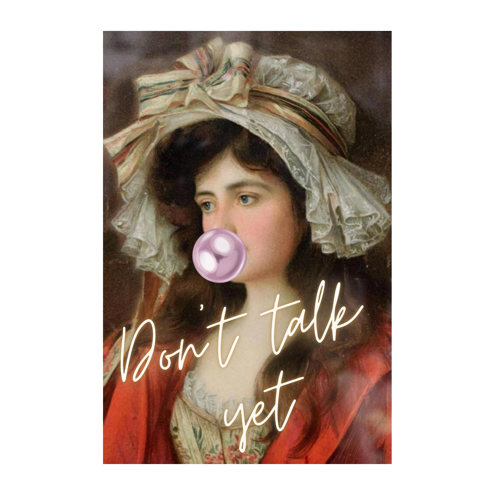 Victorian Lady Bubble Gum Art Wall Art