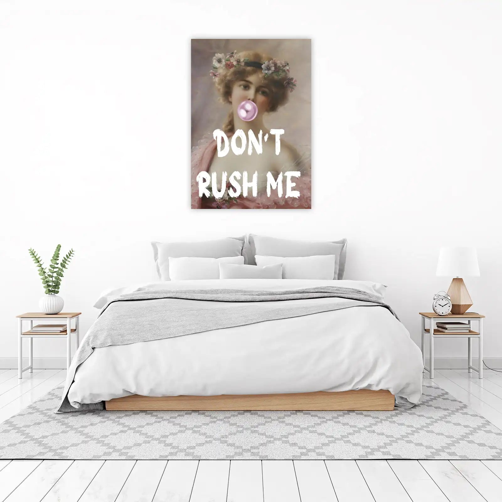 Vintage Woman "Don't Rush Me" Wall Art