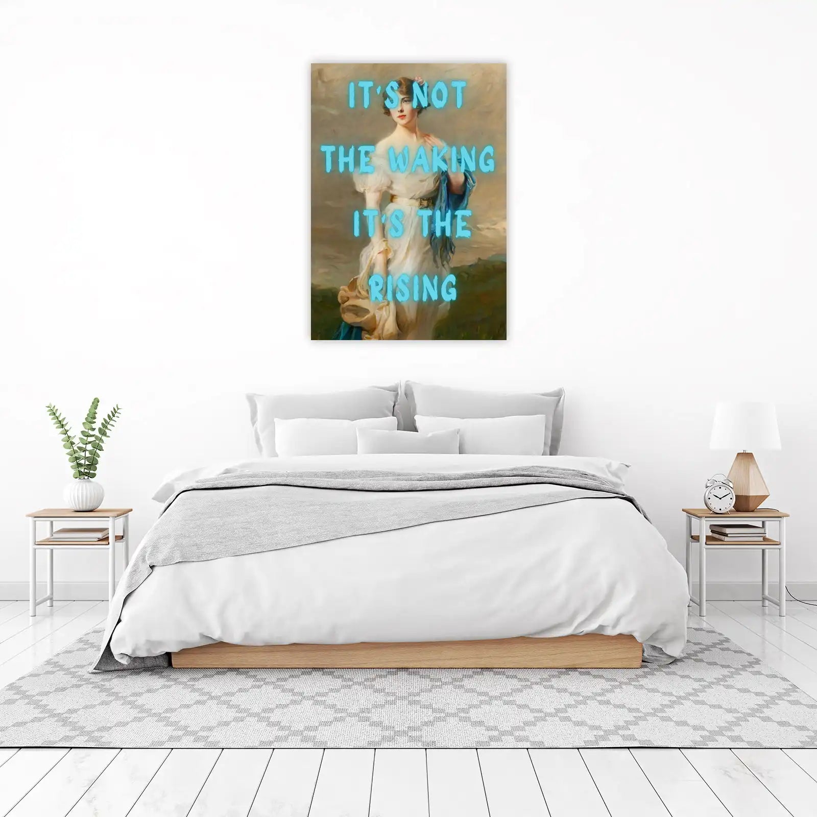 Inspirational Portrait: "It's Not the Waking, It's the Rising" Wall Art