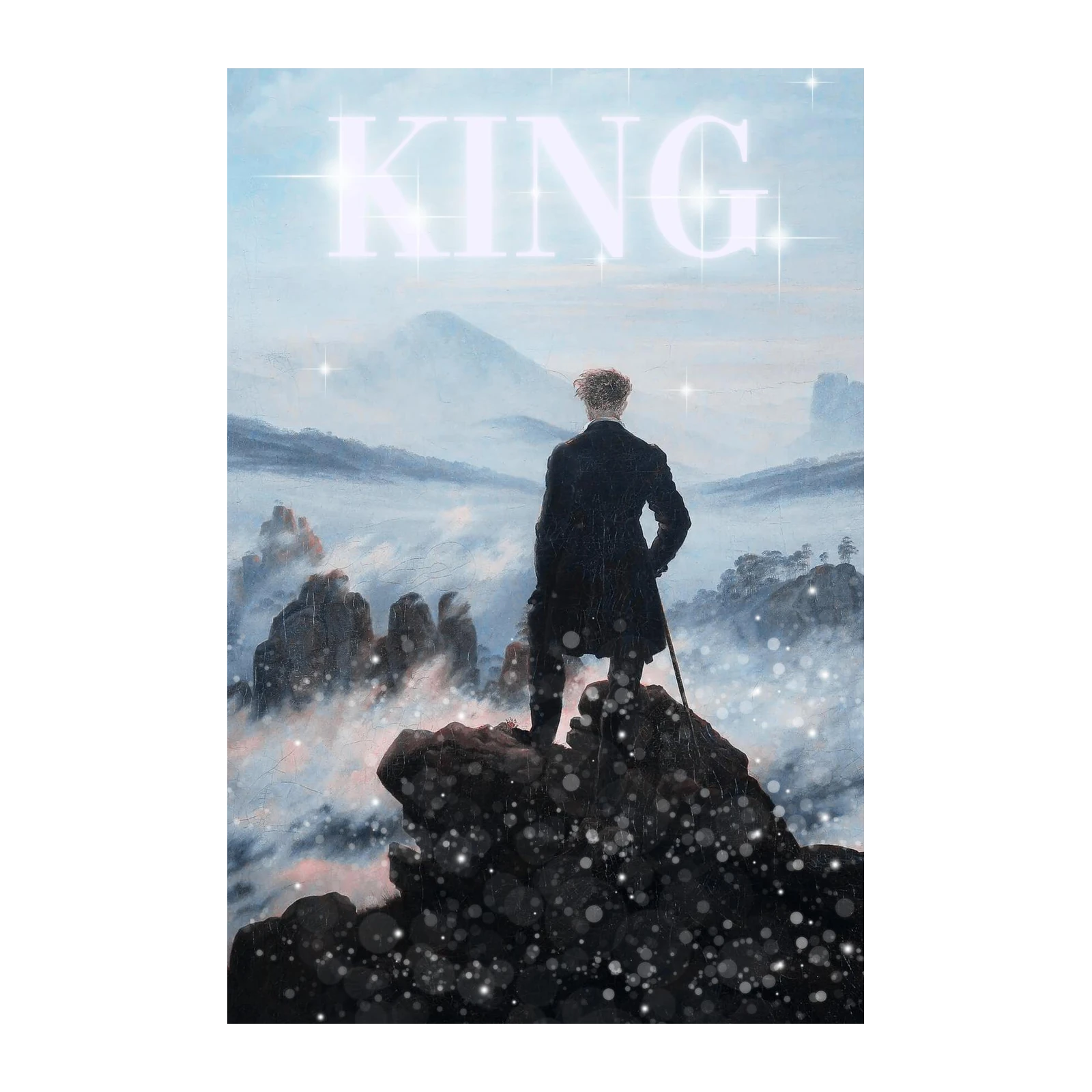 Wanderer Above the Sea of Fog King Wall Art