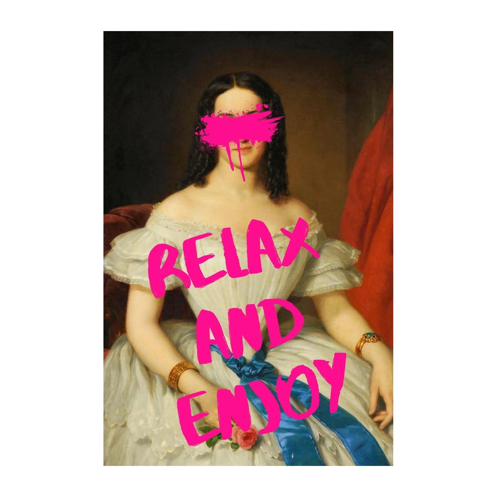 Vibrant Portrait "Relax & Enjoy" Wall Art