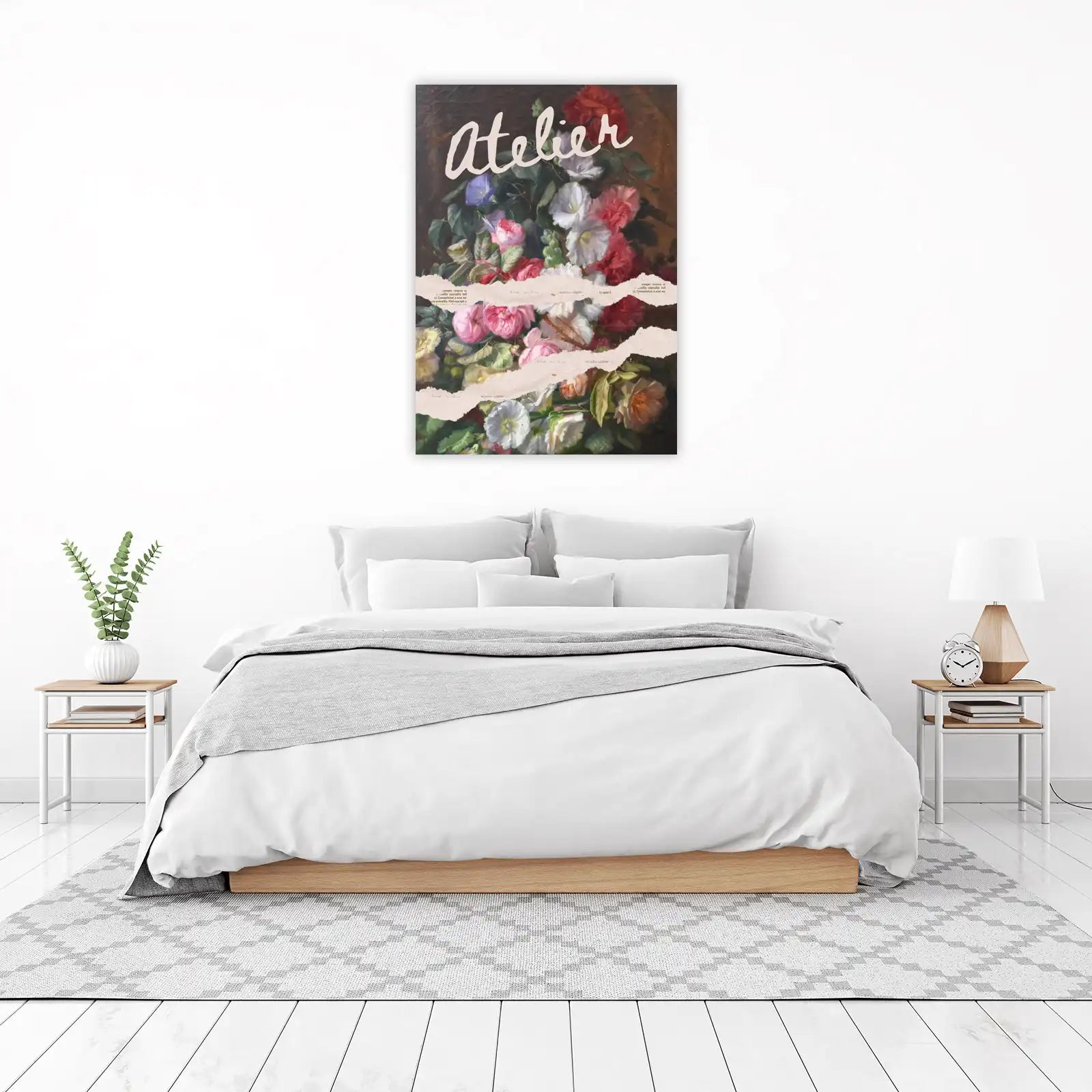 Vintage Floral 'Atelier' Wall Art - Romantic Wall Art