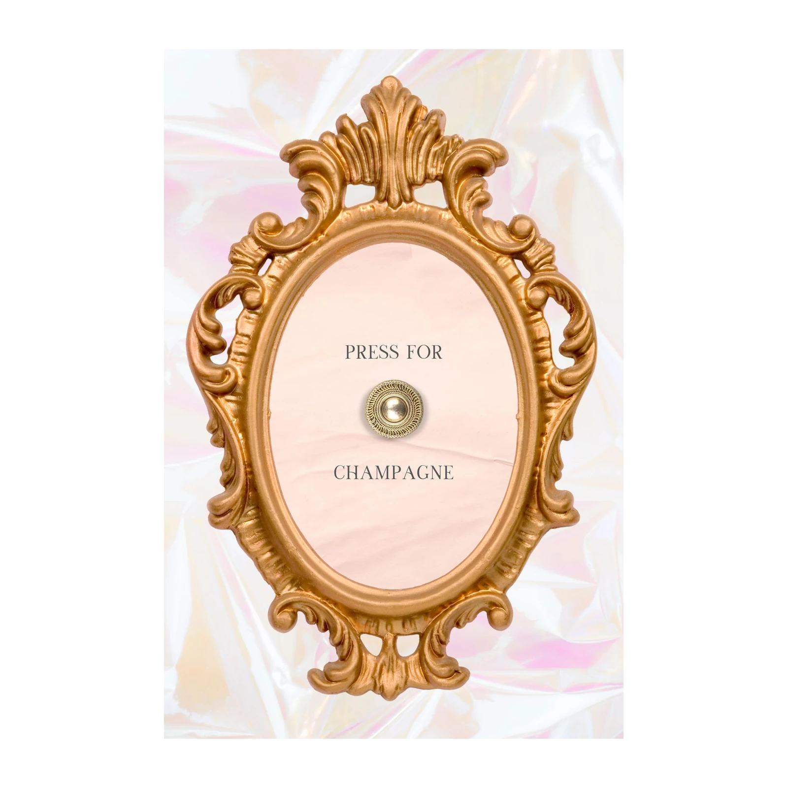Press for Champagne Ornate Gold Frame Wall Art