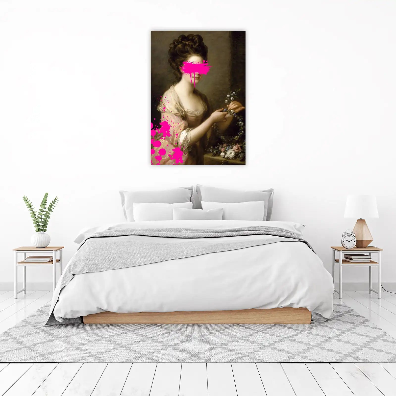 Modern Graffiti Portrait Lady Wall Art