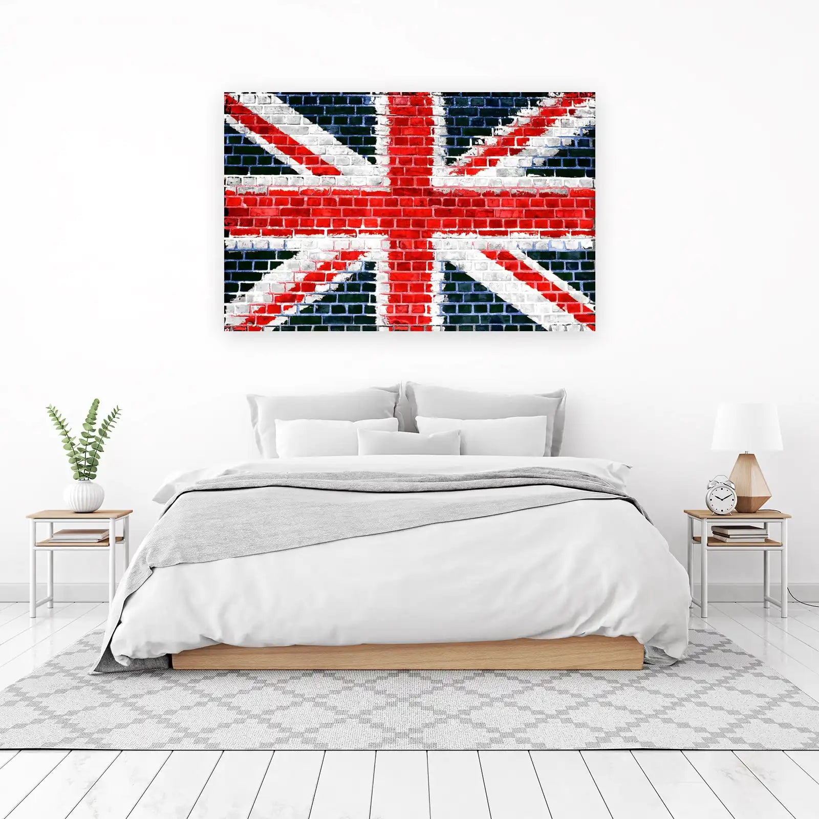Union Jack Brick Wall Wall Art - UK Decor