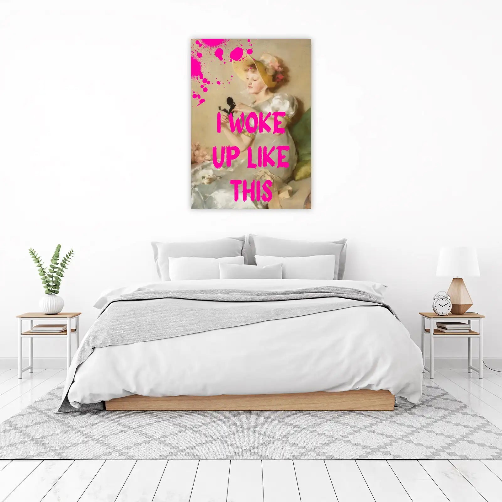 Vintage Girl I Woke Up Like This Wall Art