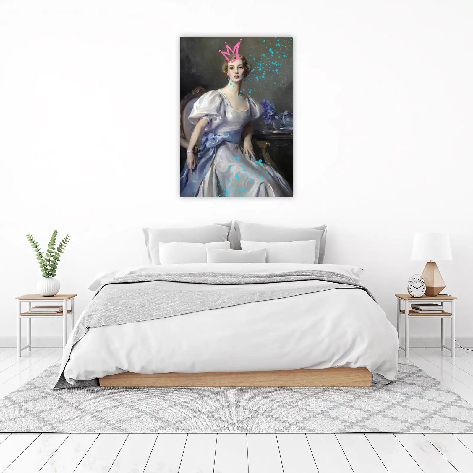 Regal Queen Graffiti Portrait Wall Art