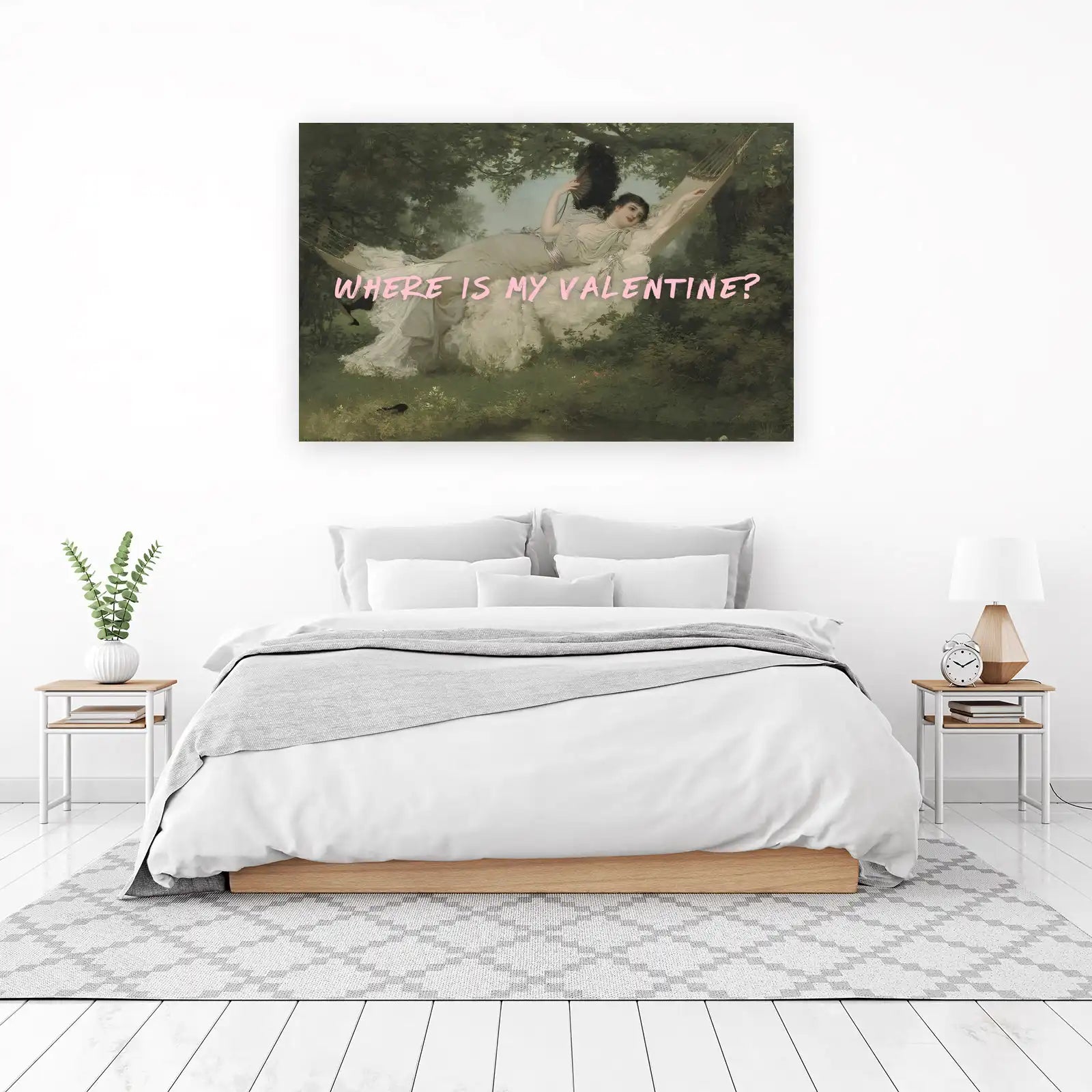 Vintage Lady Hammock Romantic Wall Art