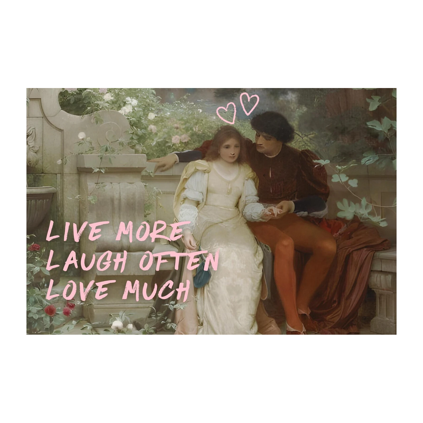 Romantic Garden Embrace Wall Art