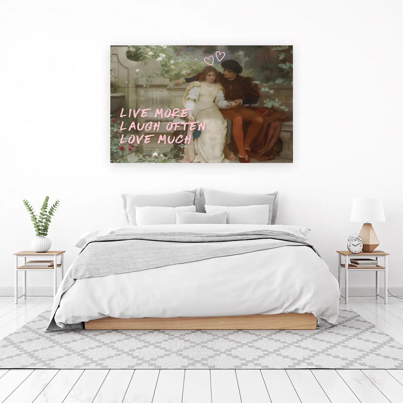 Romantic Garden Embrace Wall Art