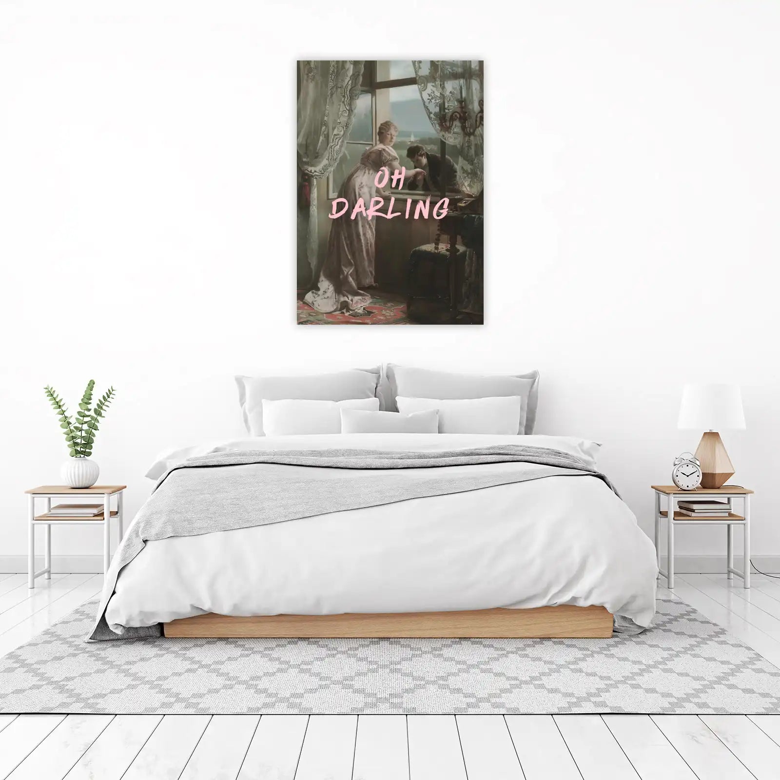 Romantic Victorian Couple "Oh Darling" Wall Art