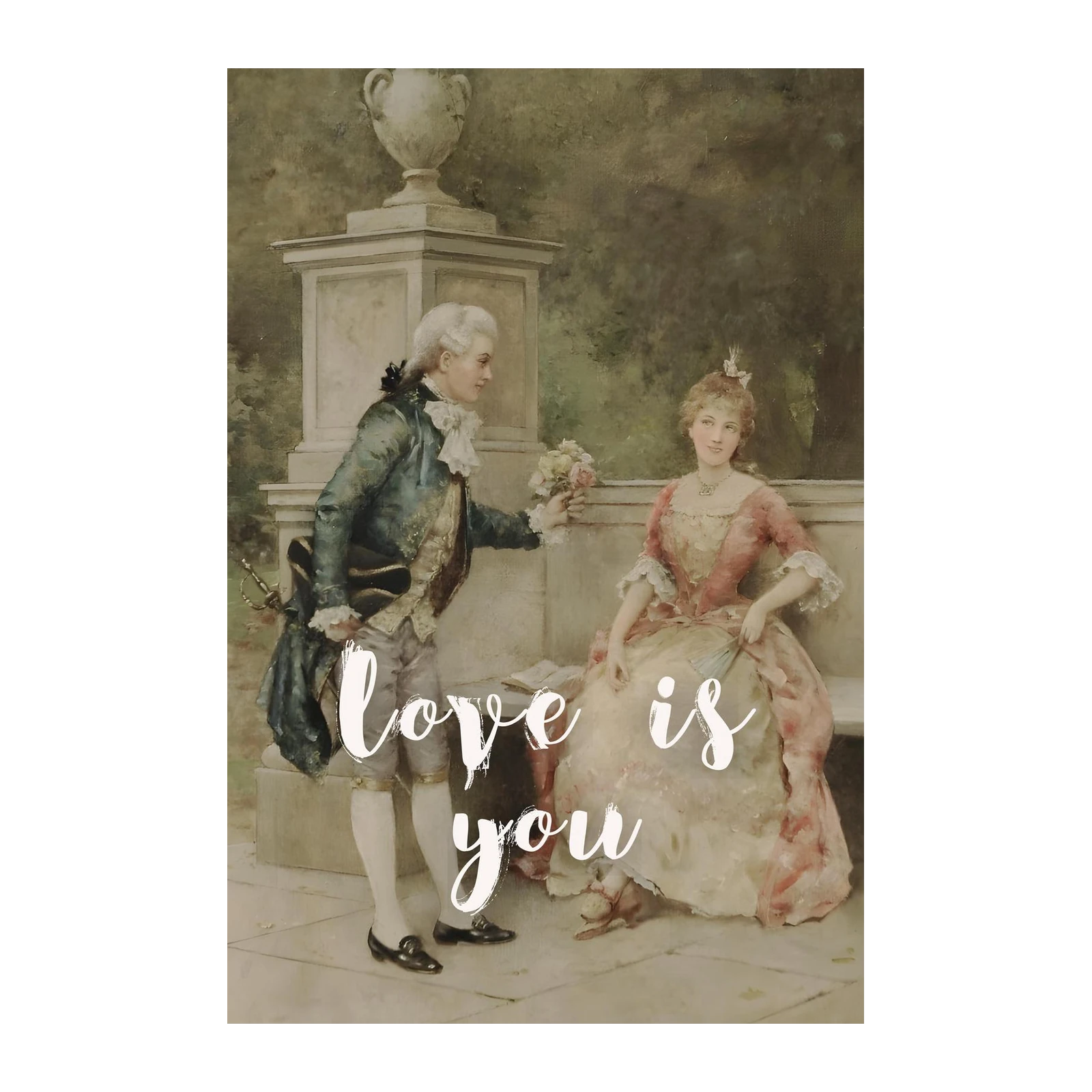 Romantic Vintage Couple Love Wall Art