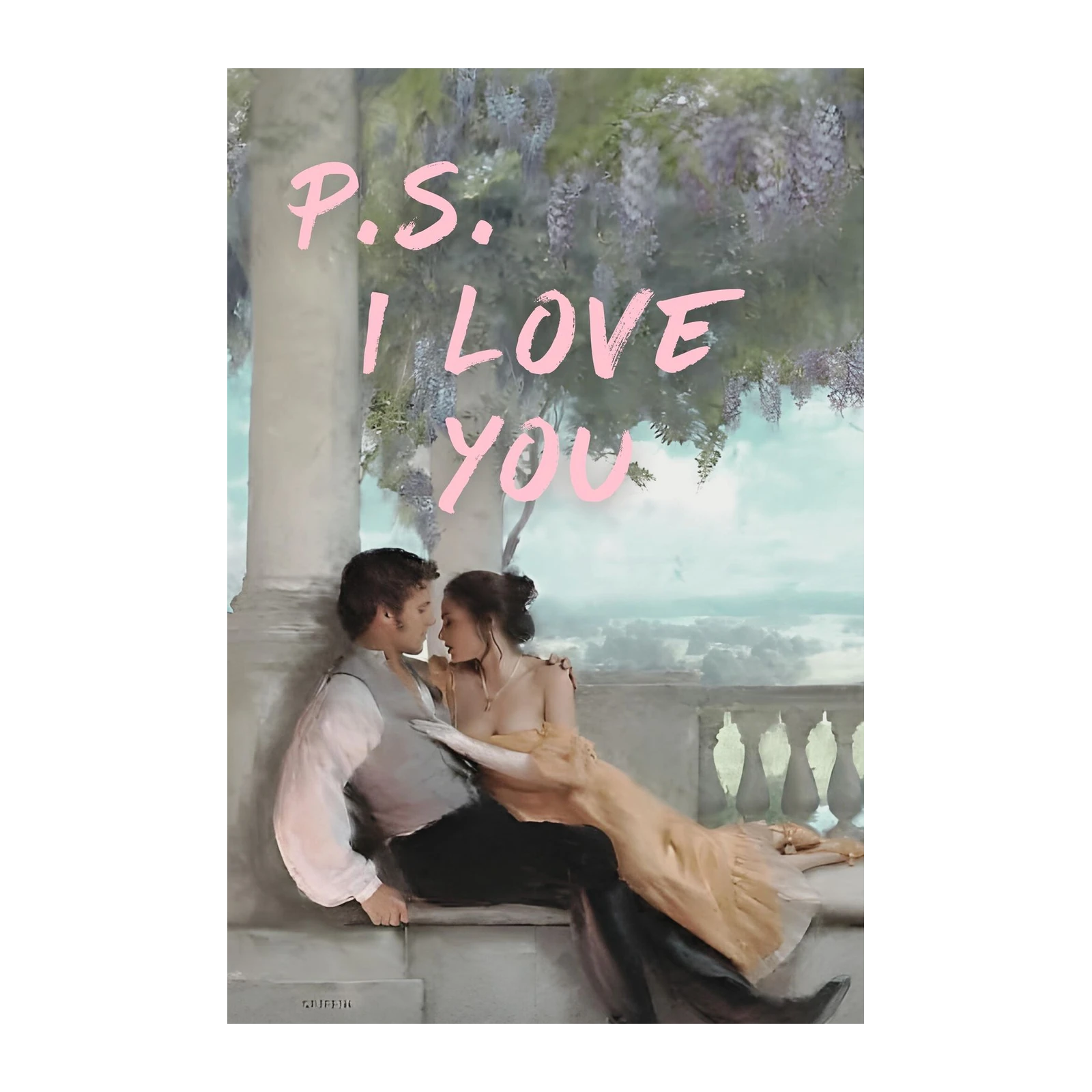 Romantic Embrace "P.S. I Love You" Wall Art