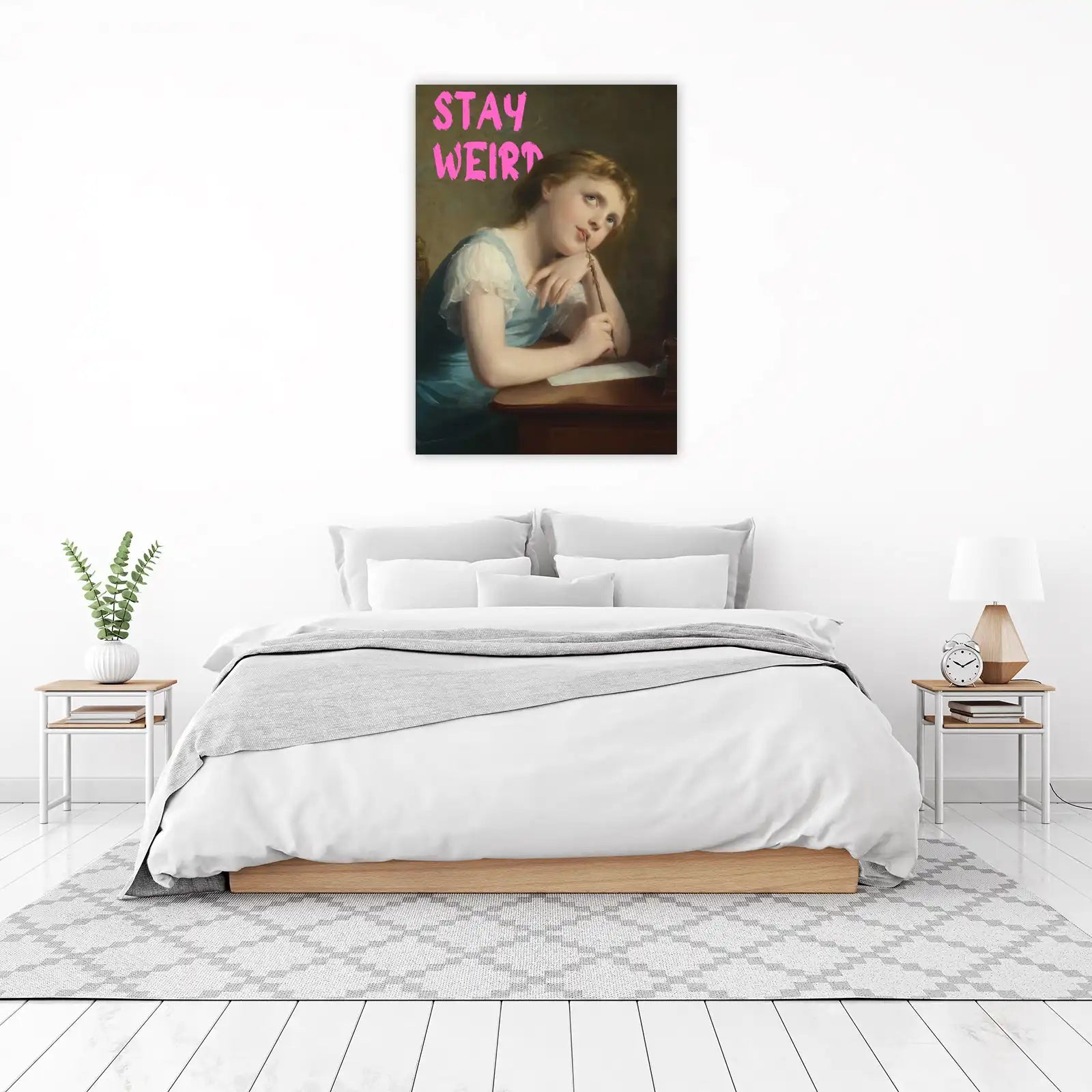 Stay Weird Vintage Portrait Wall Art