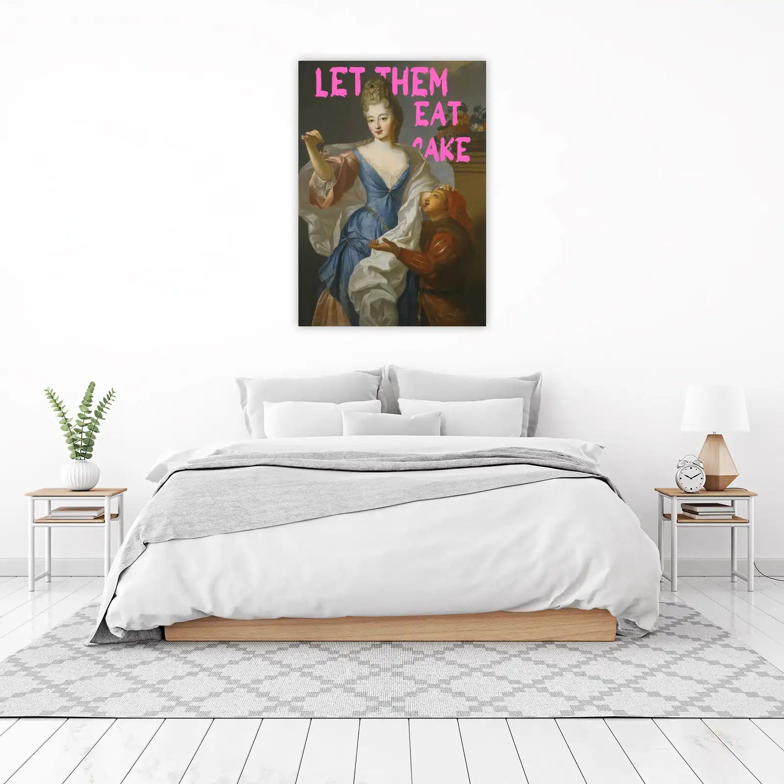 Let Them Eat Cake Pink Typography Wall Art
