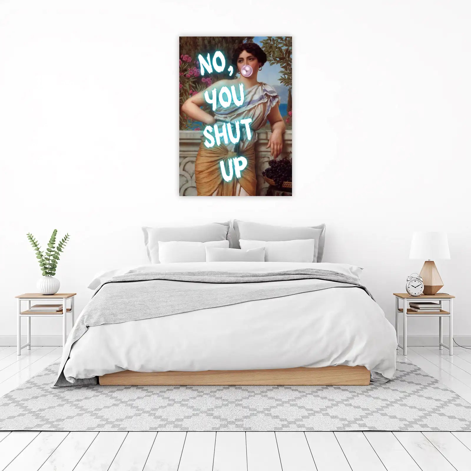 Bold Statement "No, You Shut Up" Wall Art