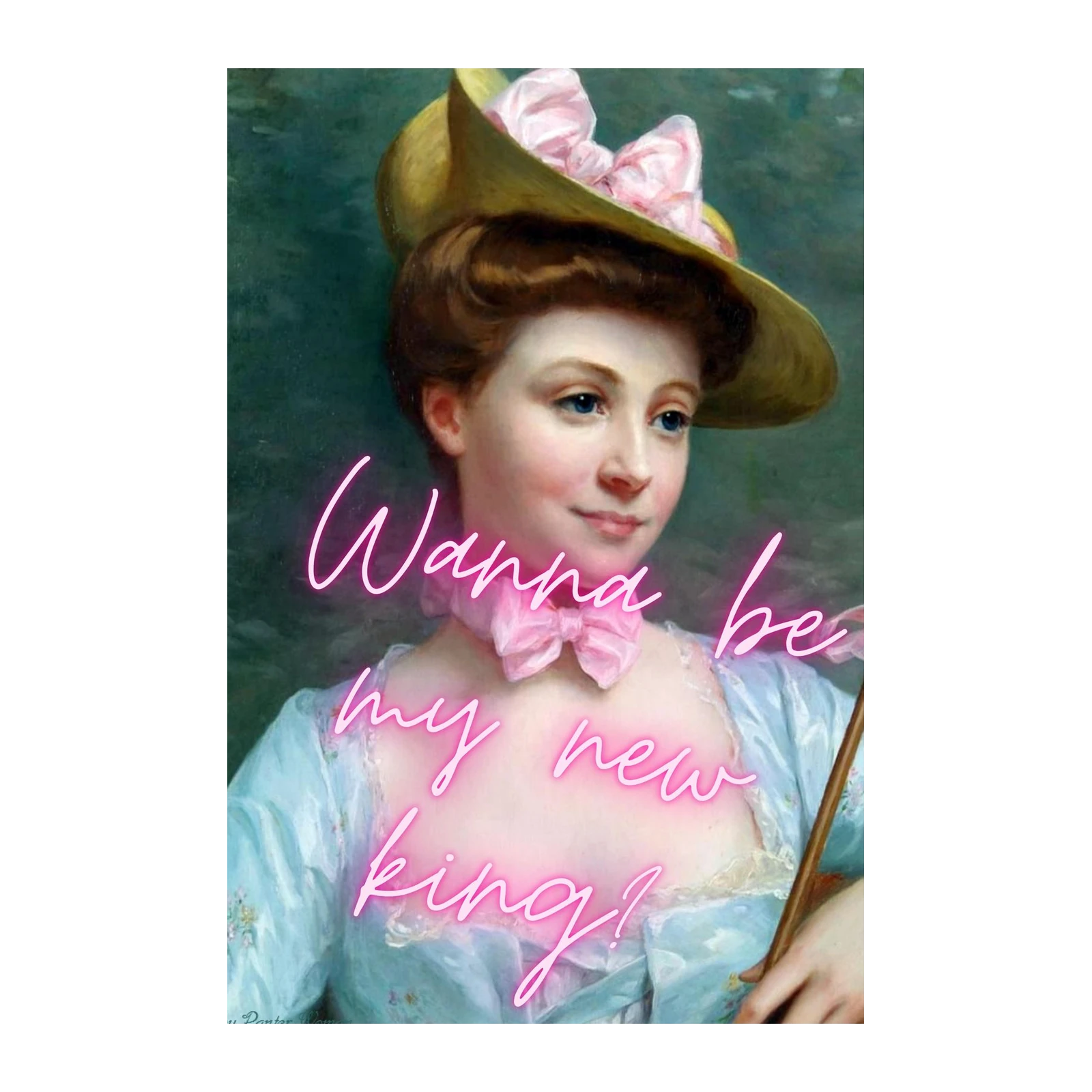 Victorian Lady "Wanna be my new king?" Wall Art