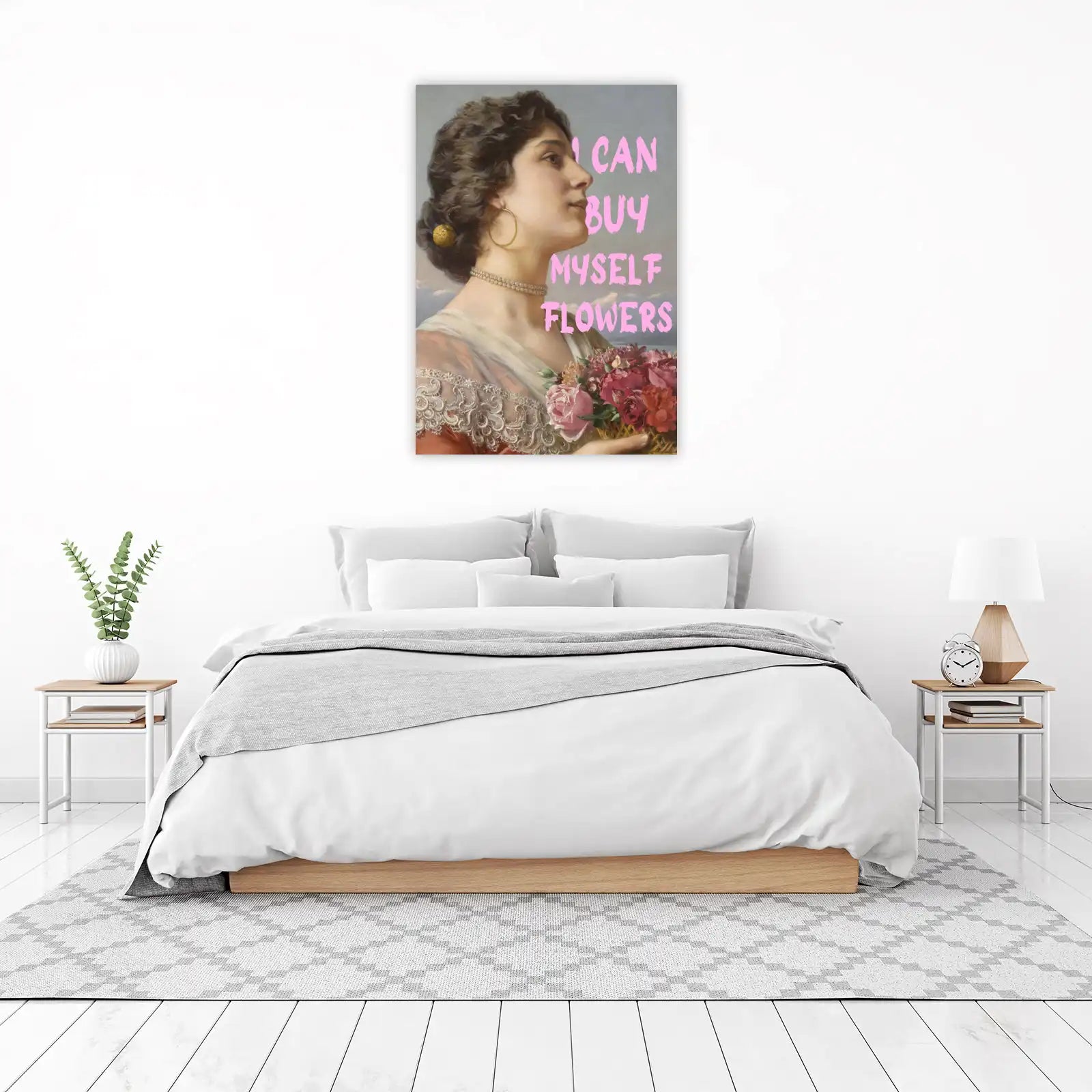 Empowering Floral Portrait Wall Art