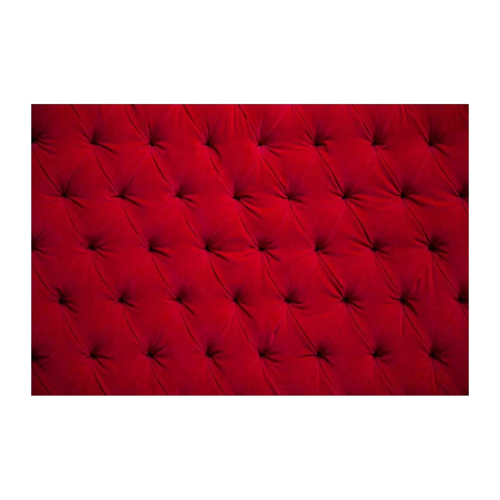 Luxurious Red Velvet Tufted Headboard Wall Art