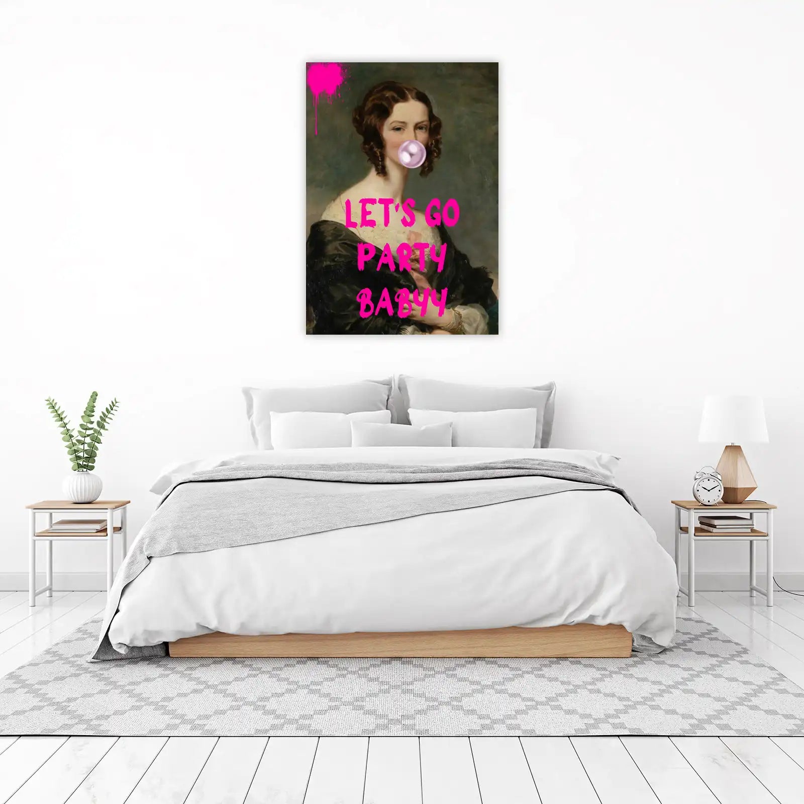 Vintage Portrait 'Let's Go Party' Wall Art