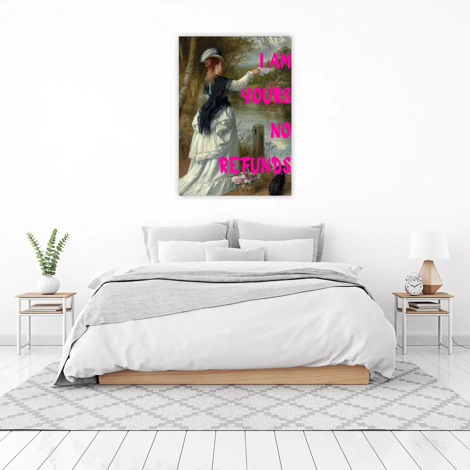 Vintage Lady "No Refunds" Wall Art