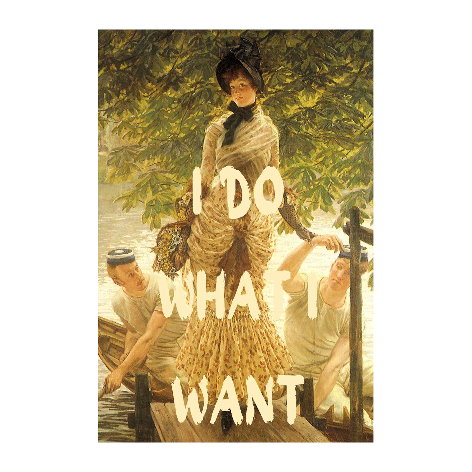 Vintage Woman "I Do What I Want" Wall Art