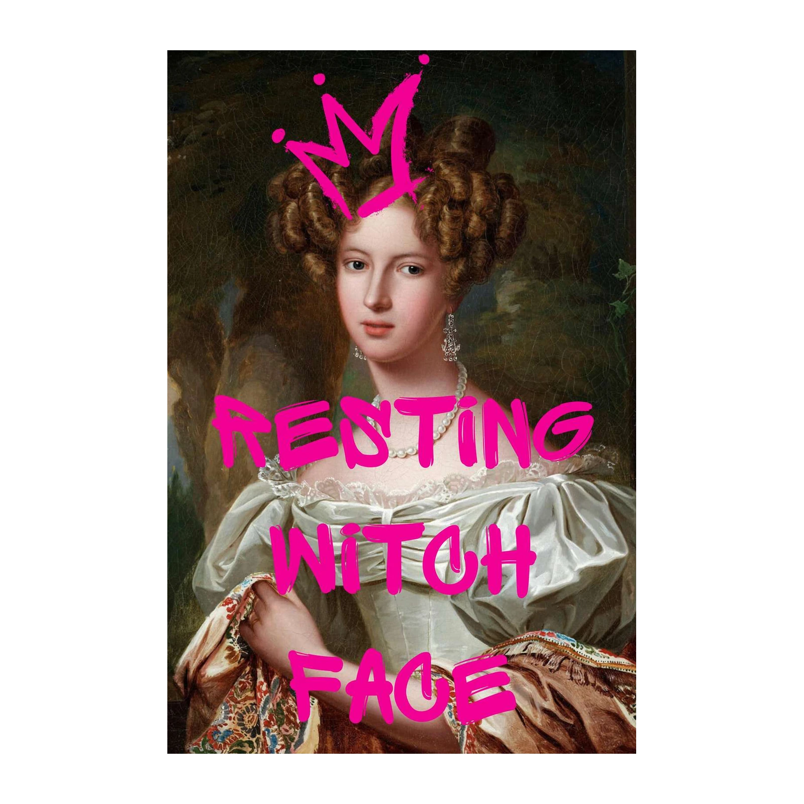 Resting Witch Face Portrait Wall Art