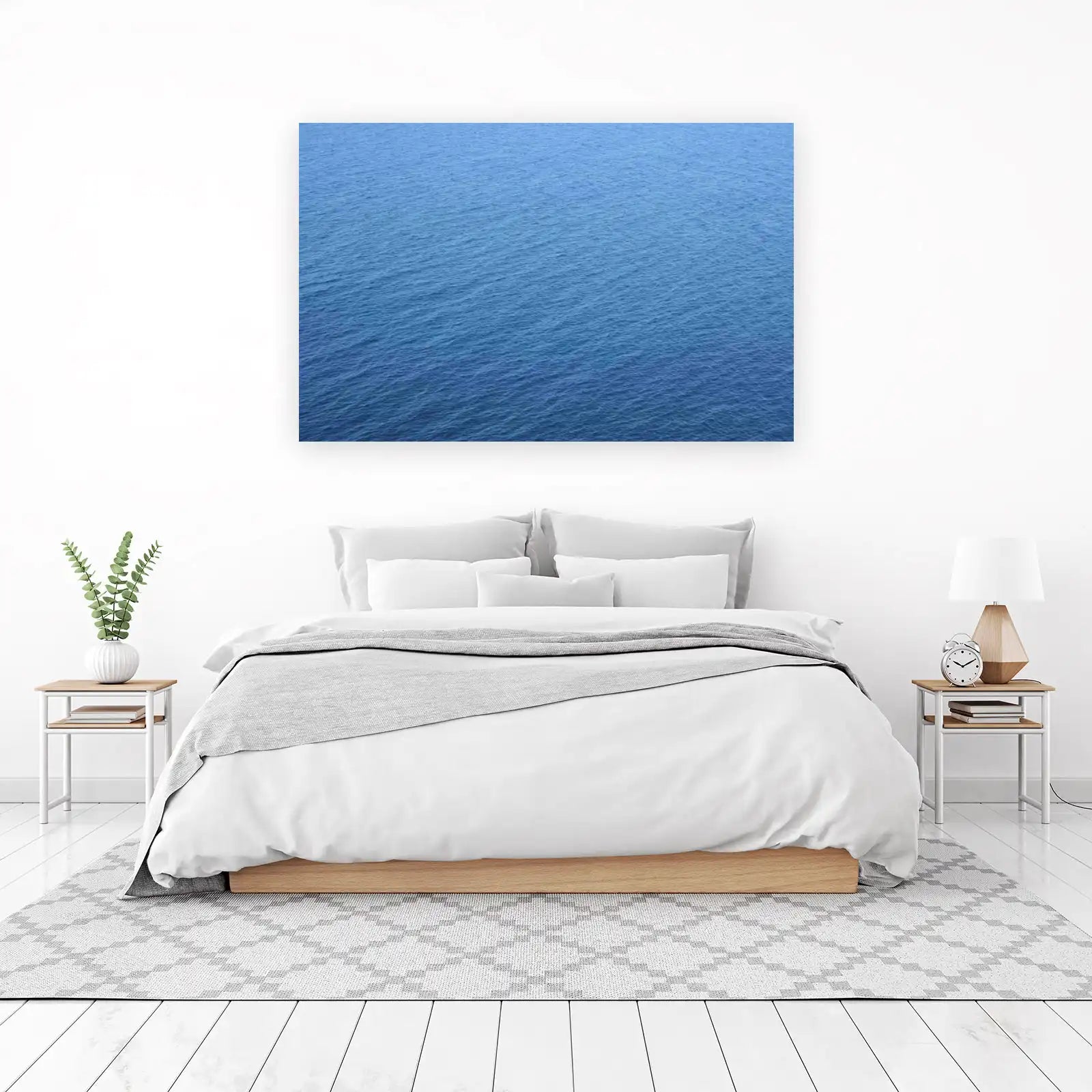 Serene Deep Blue Ocean Waves Wall Art