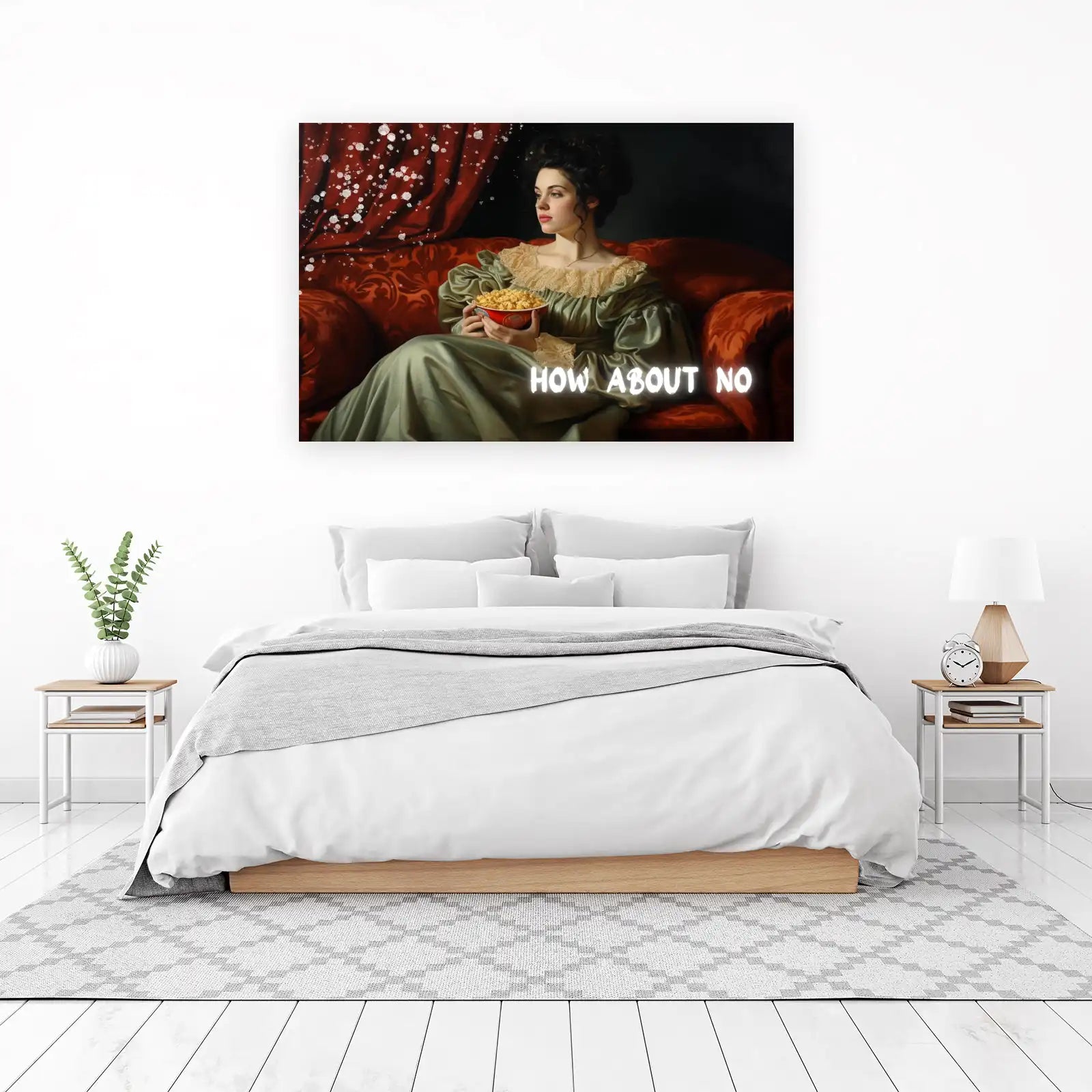 Elegant Woman Popcorn Vintage Wall Art