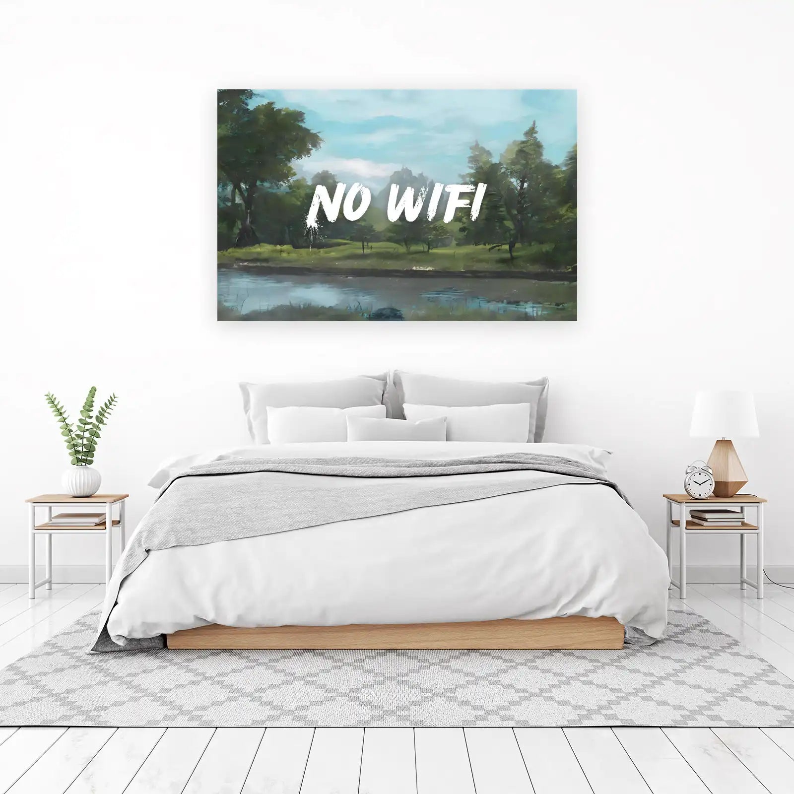 Escape Reality: No Wifi Landscape Wall Art