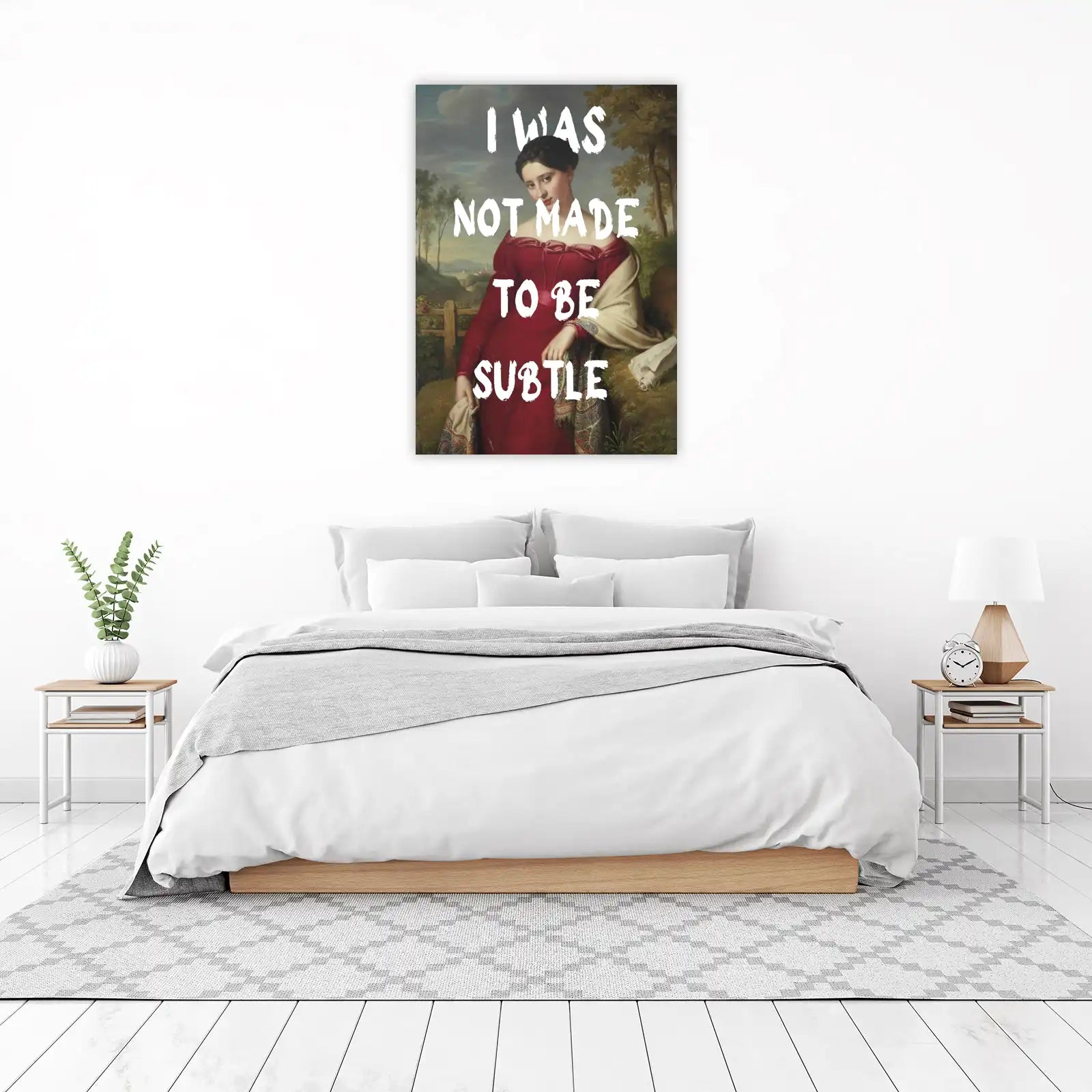Bold Statement "Not Subtle" Vintage Portrait Wall Art