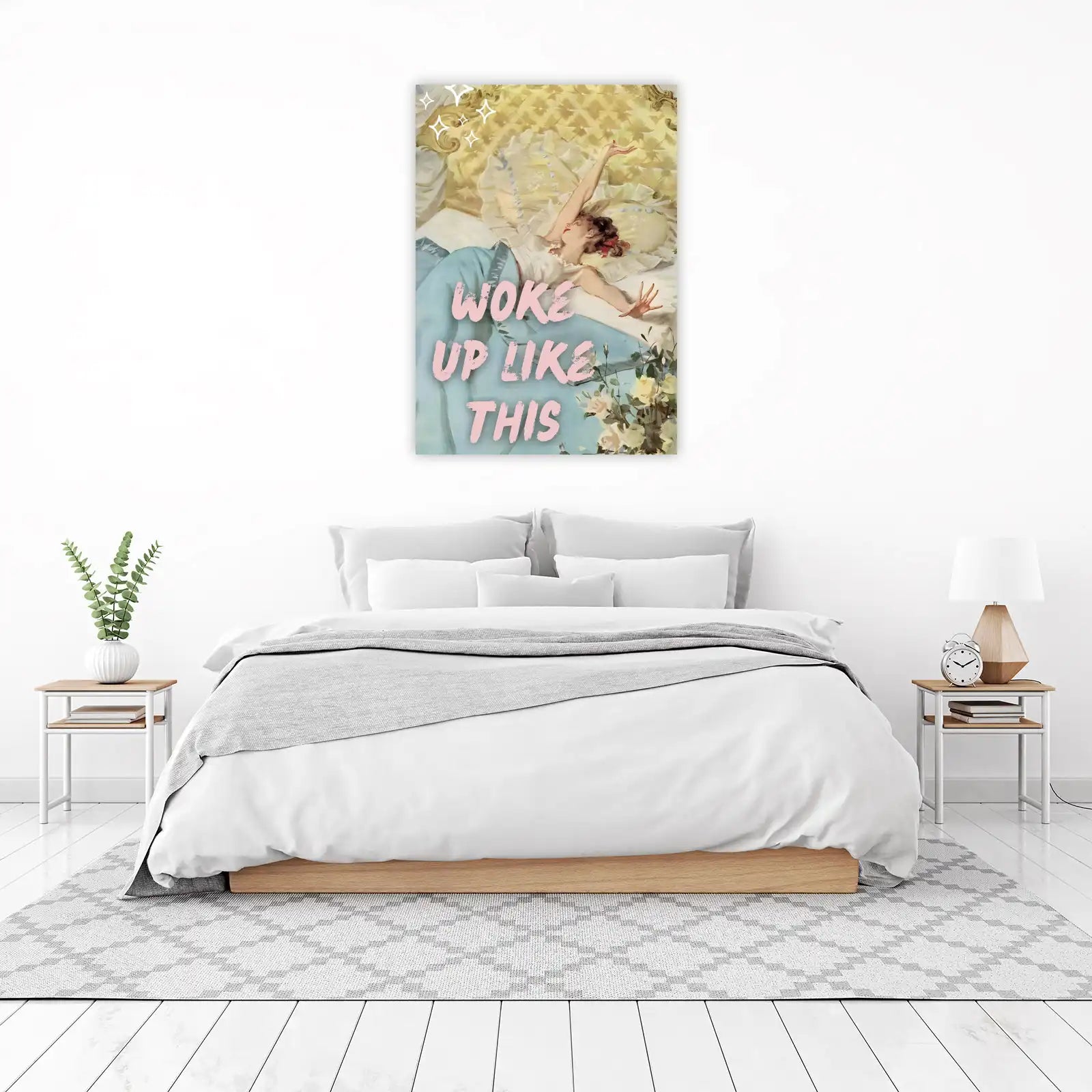 Vintage Glam Woke Up Like This Wall Art