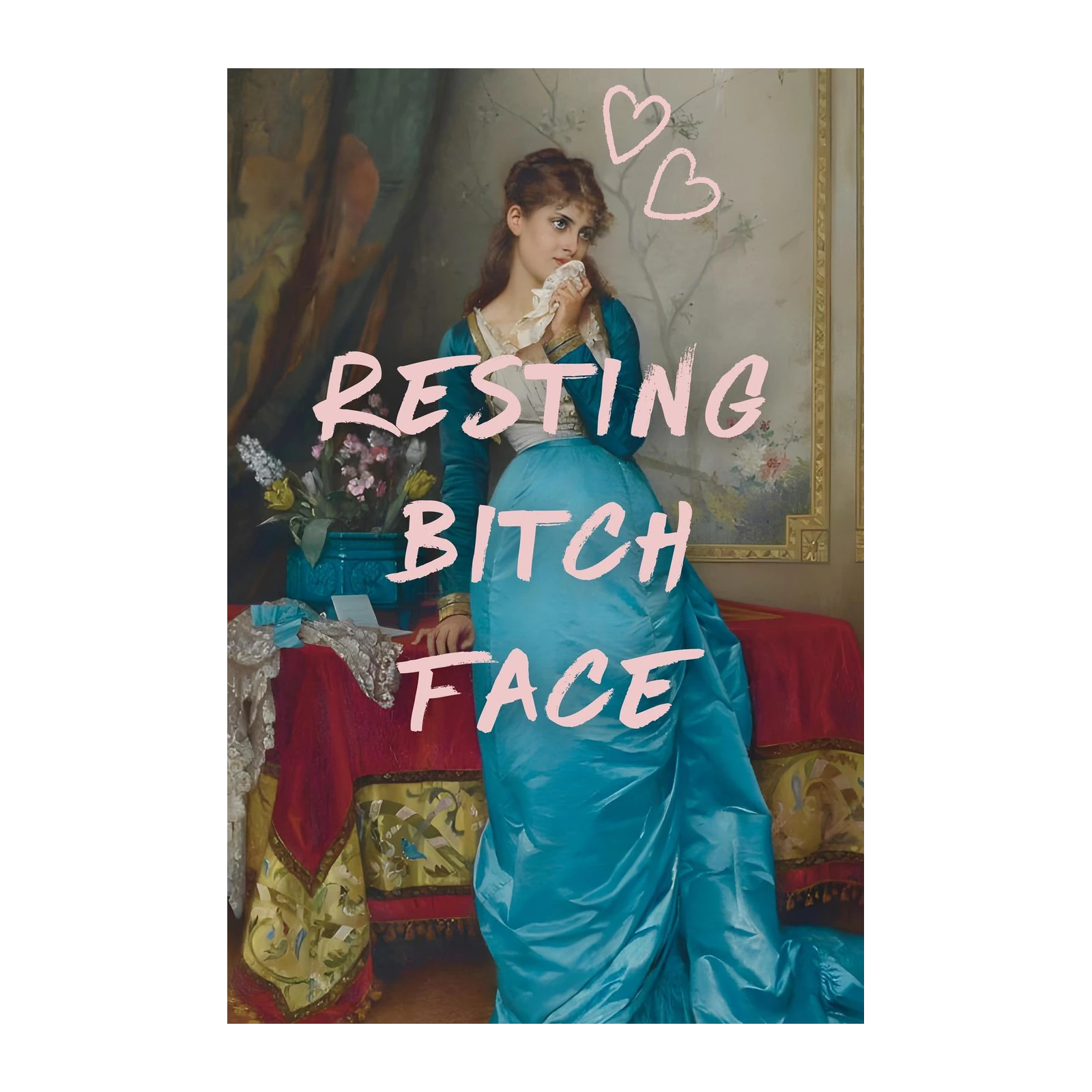 Vintage Woman Resting Bitch Face Wall Art