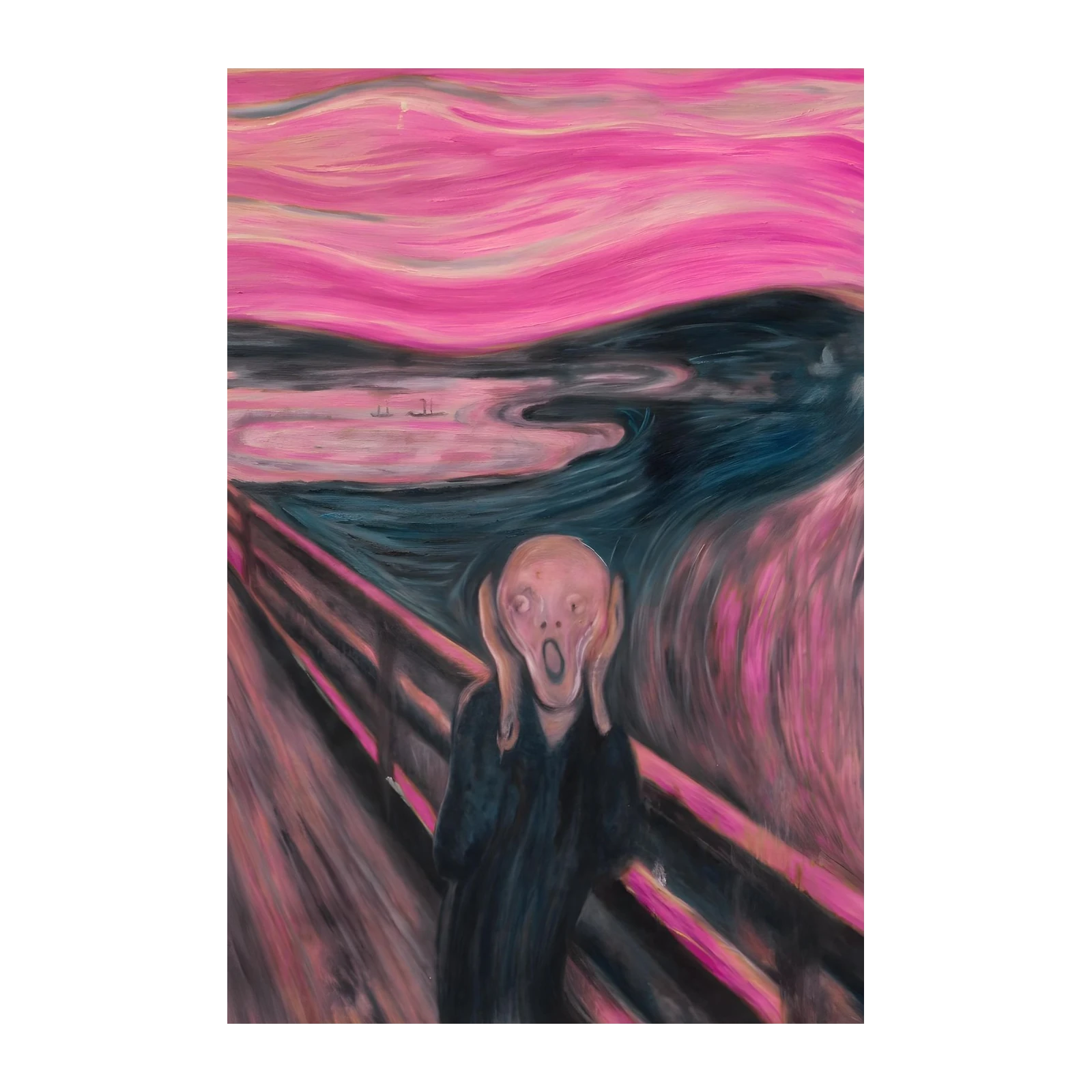 Modern Pink Scream Wall Art Wall Art