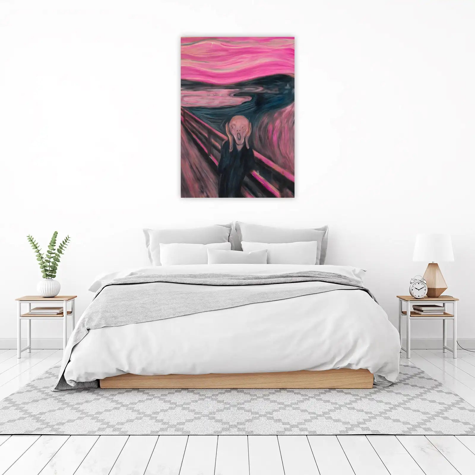 Modern Pink Scream Wall Art Wall Art