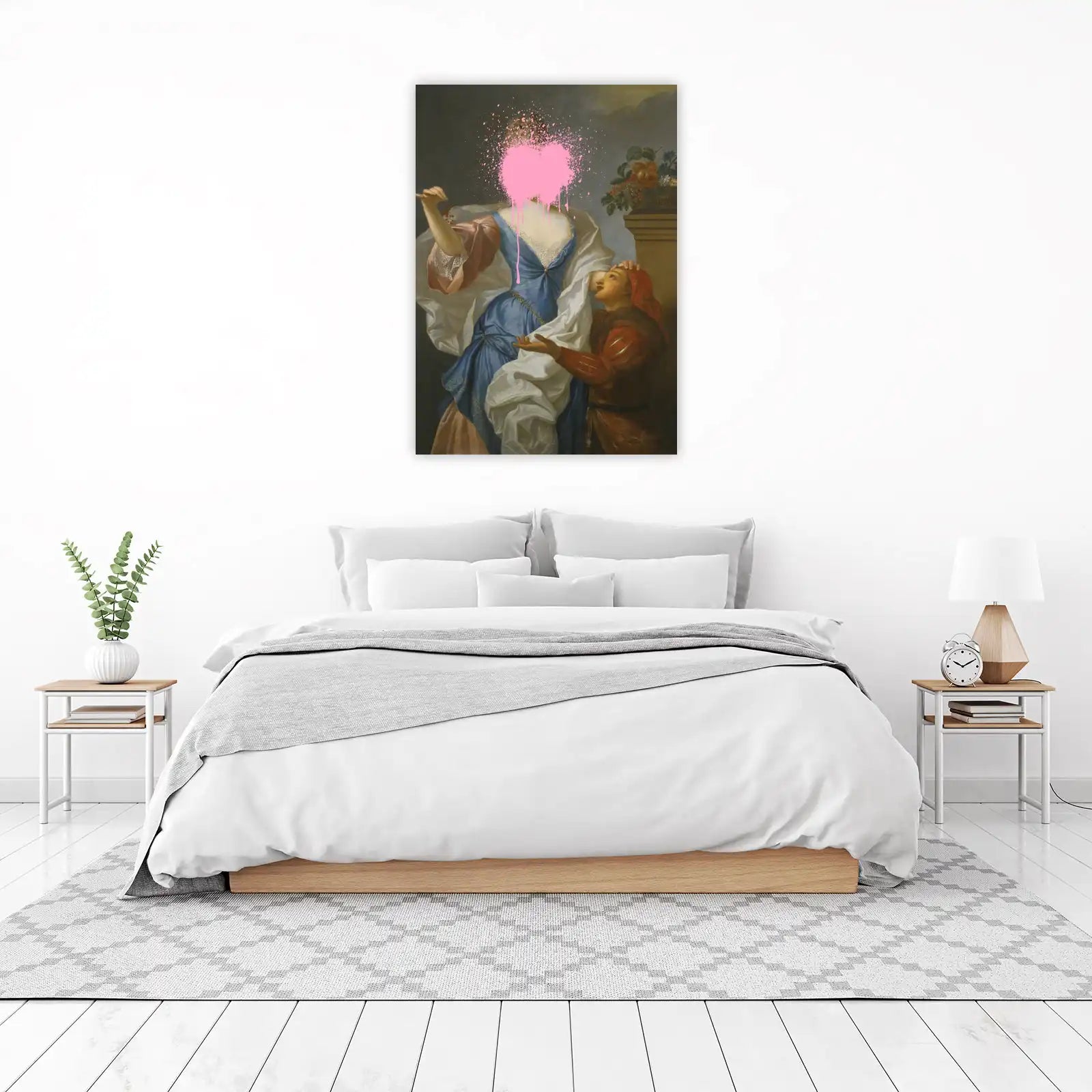Modern Pink Heart Classic Art Wall Art