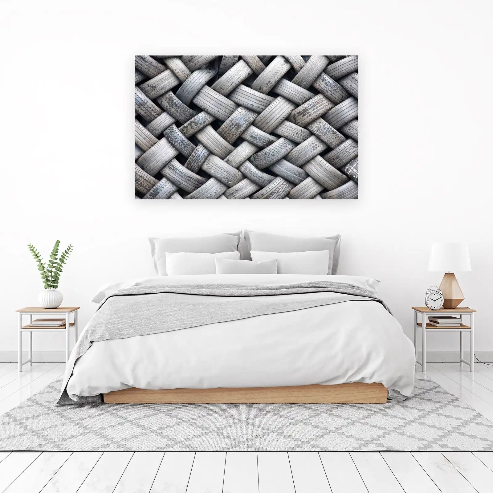 Abstract Tire Tread Weave Wall Art