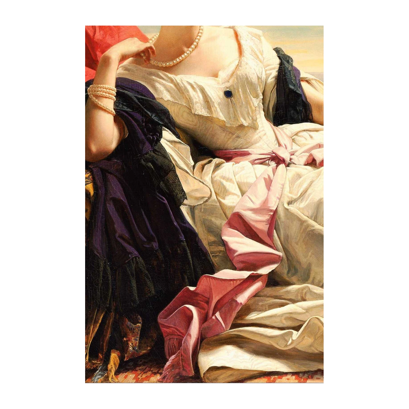 Elegant Lady Pearl Necklace Wall Art
