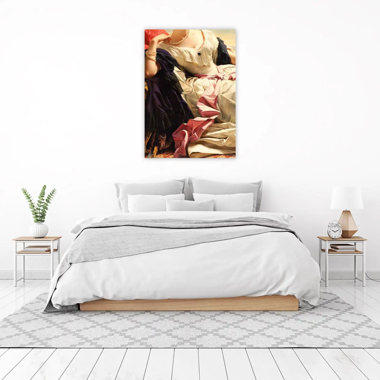 Elegant Lady Pearl Necklace Wall Art