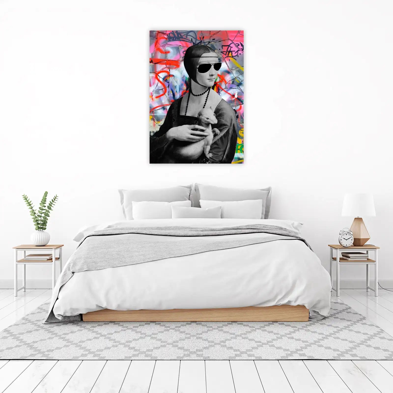 Graffiti Mona Lisa with Sunglasses Wall Art