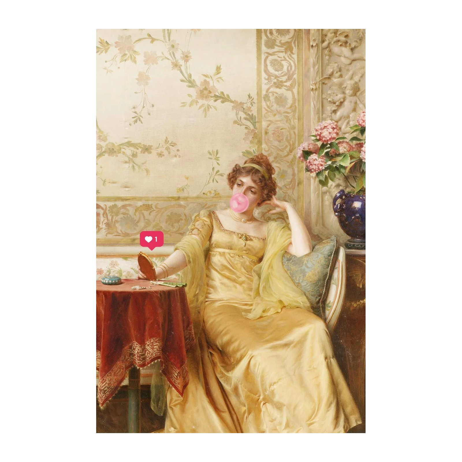 Regal Woman Bubblegum Aesthetic Wall Art