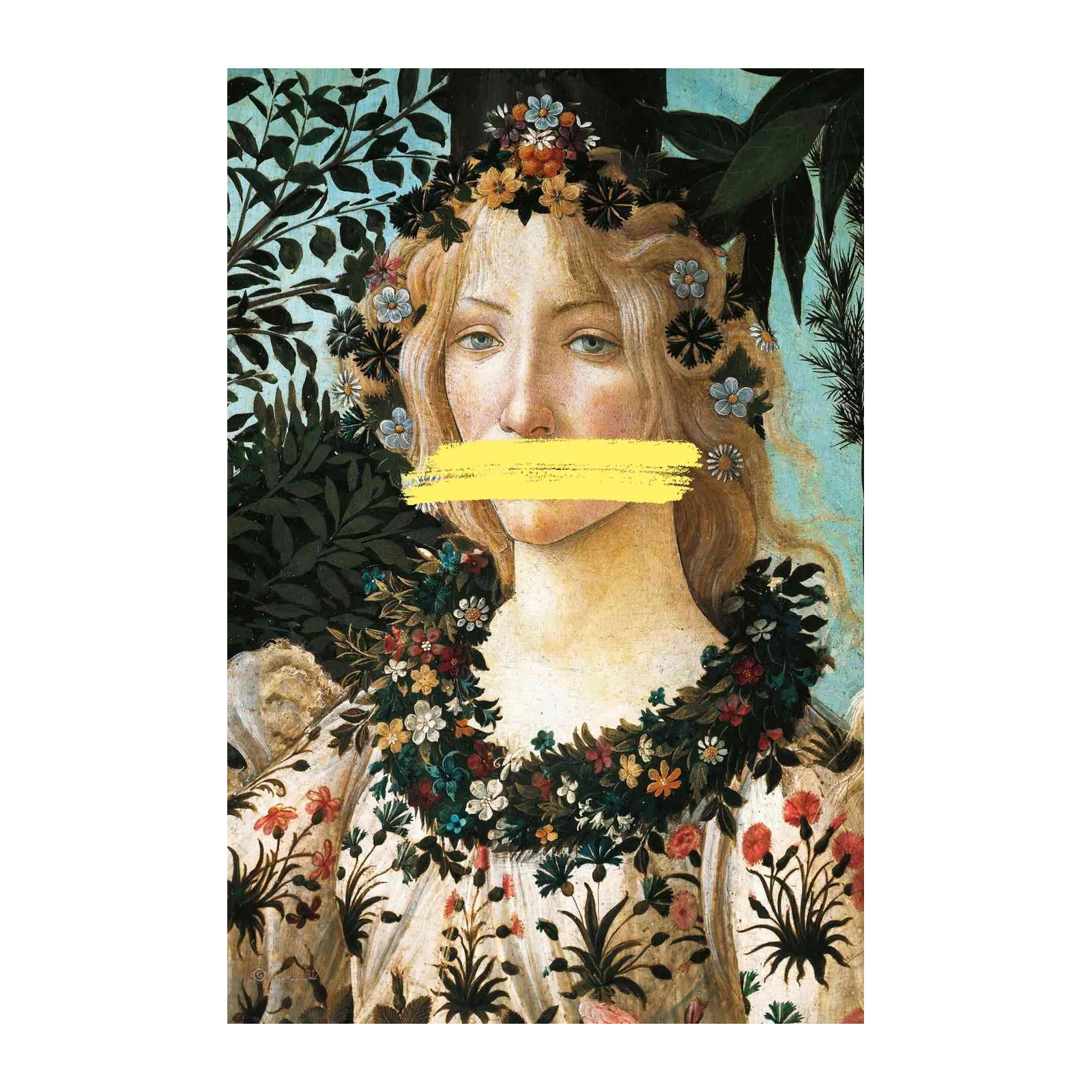 Renaissance Floral Portrait Wall Art