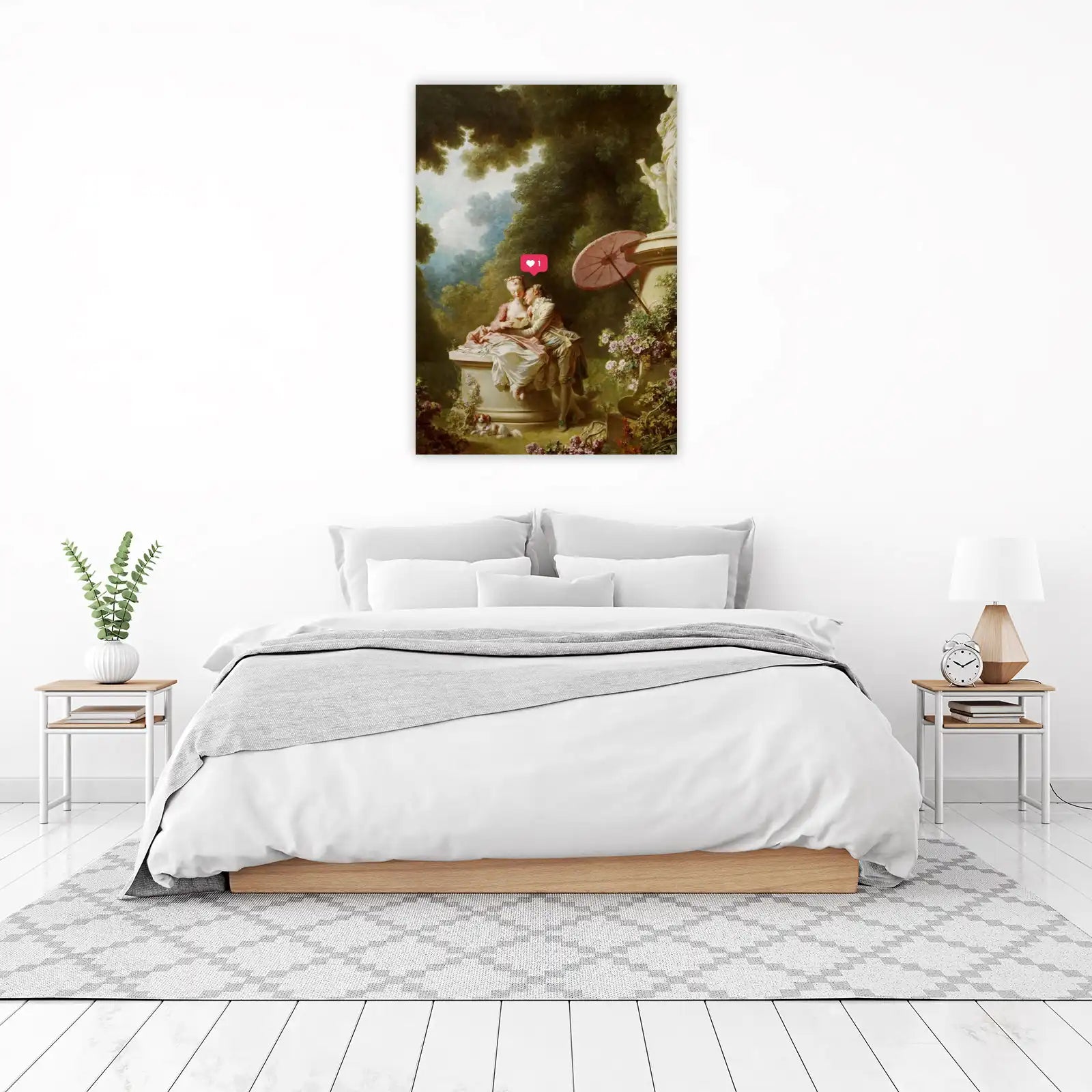 Romantic Garden Scene Rococo Wall Art