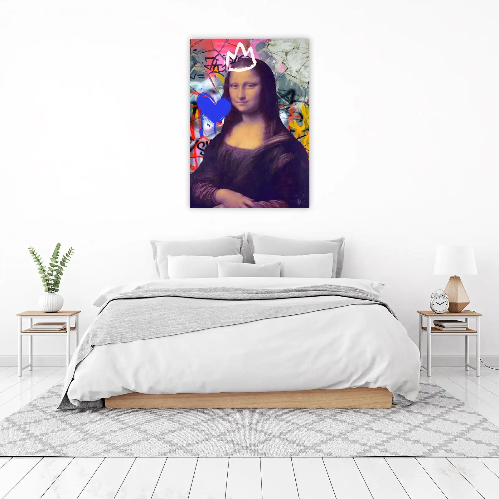 Graffiti Mona Lisa Crowned Street Art Wall Art