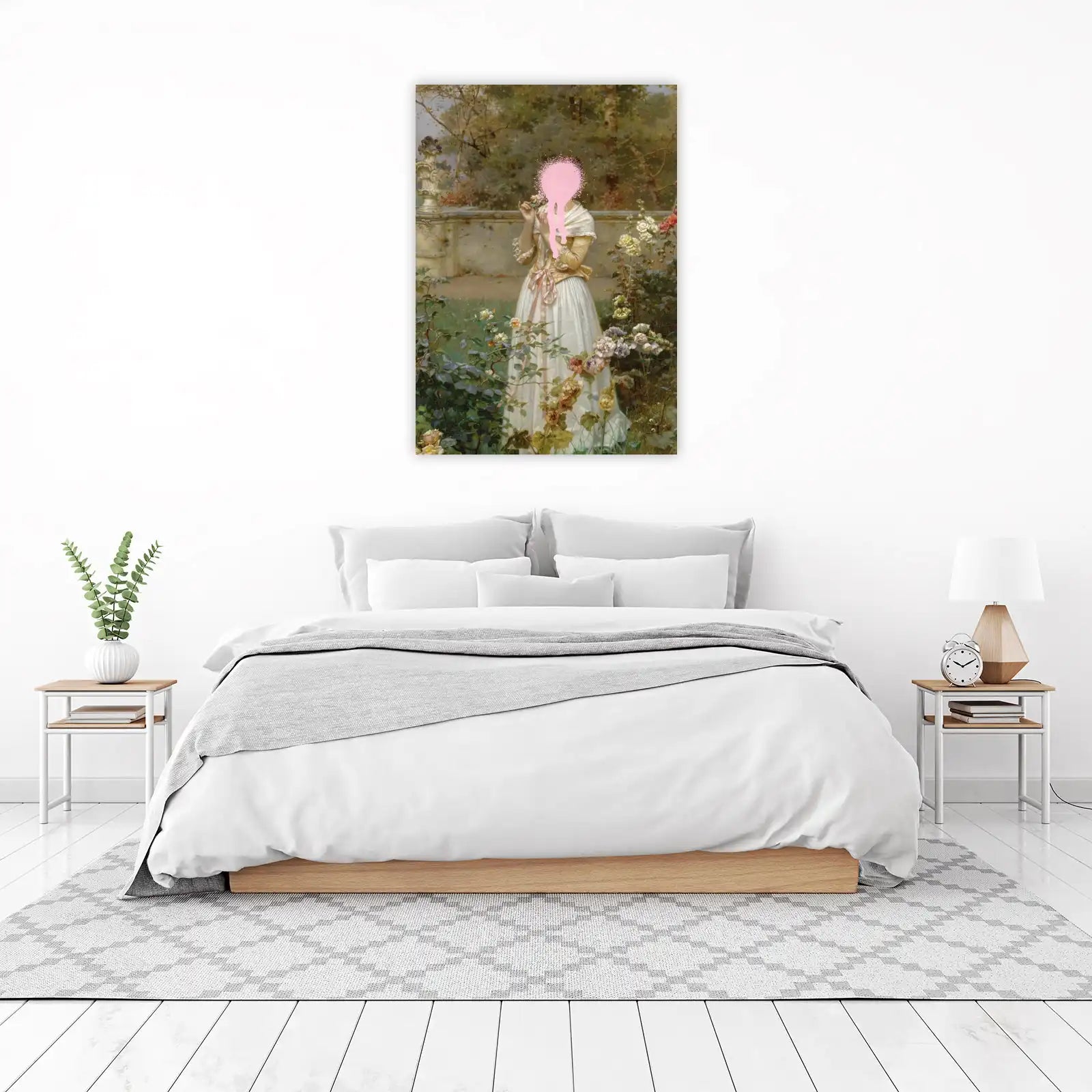 Victorian Garden Lady Floral Art Wall Art