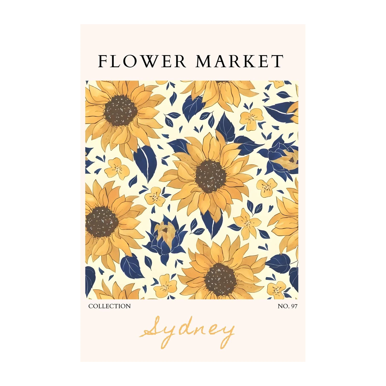 Vibrant Sunflower Garden Wall Art | Botanical Wall Art