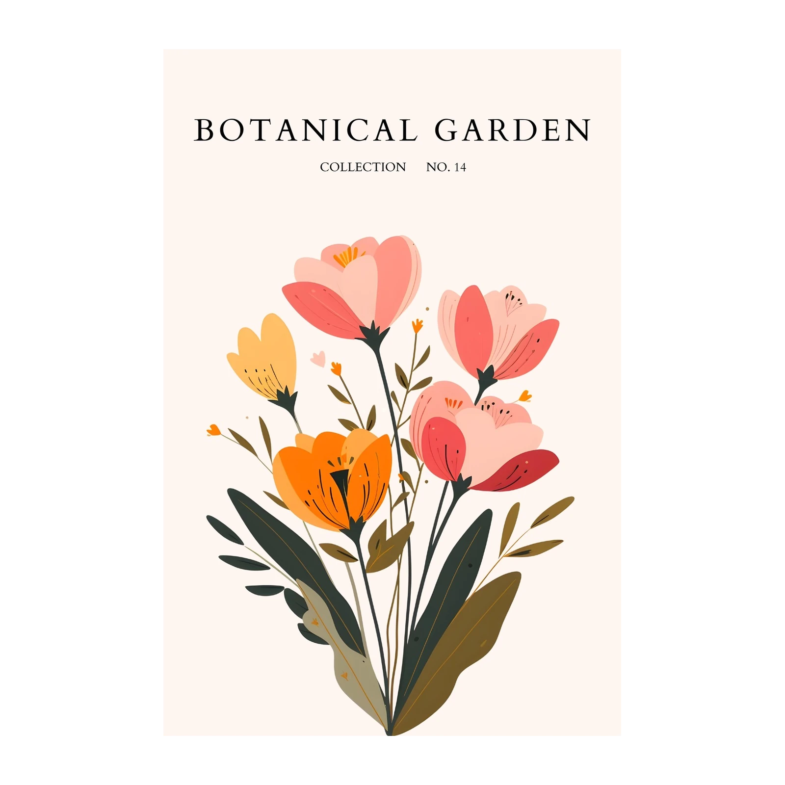 Vibrant Floral Bouquet Wall Art - Botanical Art